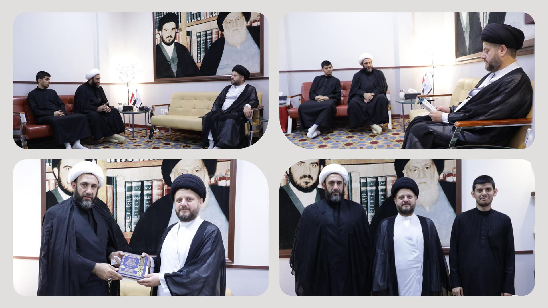 وفد اللجنة العلمية لمؤتمر (الإمام الحسين (ع) وريث الأنبياء وسليل الأوصياء) يزور مركز البلاغي التابع لدار العلم للإمام الخوئي (قد)