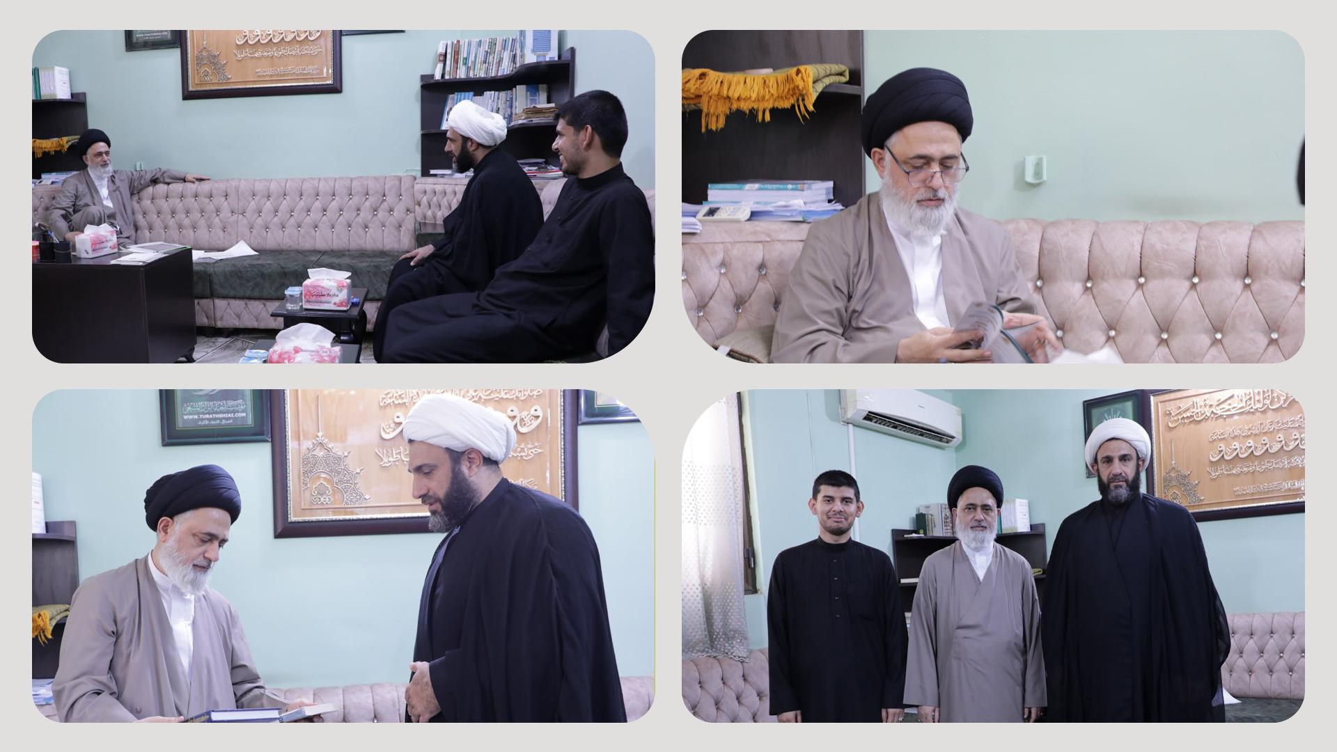 وفد اللجنة العلمية لمؤتمر (الإمام الحسين (ع) وريث الأنبياء وسليل الأوصياء) يزور مركز الدراسات التخصّصية في الامام المهدي (عج)