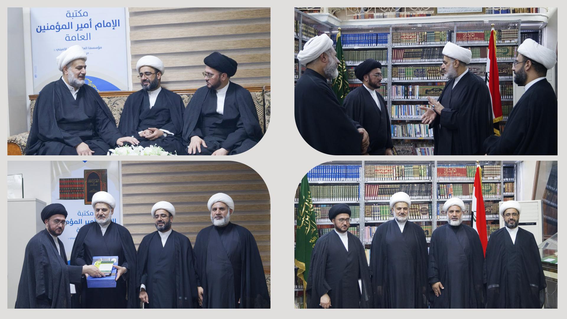 وفد اللجنة العلمية لمؤتمر (الإمام الحسين (ع) وريث الأنبياء وسليل الأوصياء) يزور مكتبة أمير المؤمنين (عليه السلام) العامّة