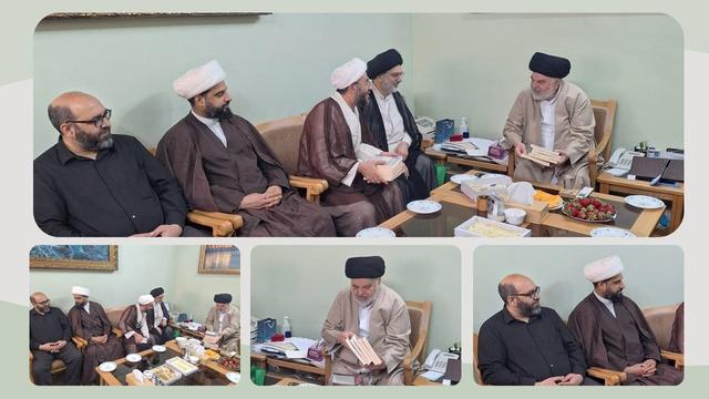 وفد مؤسّسة وارث الأنبياء يزور العلّامة السيّد جواد الشهرستاني (حفظه الله)